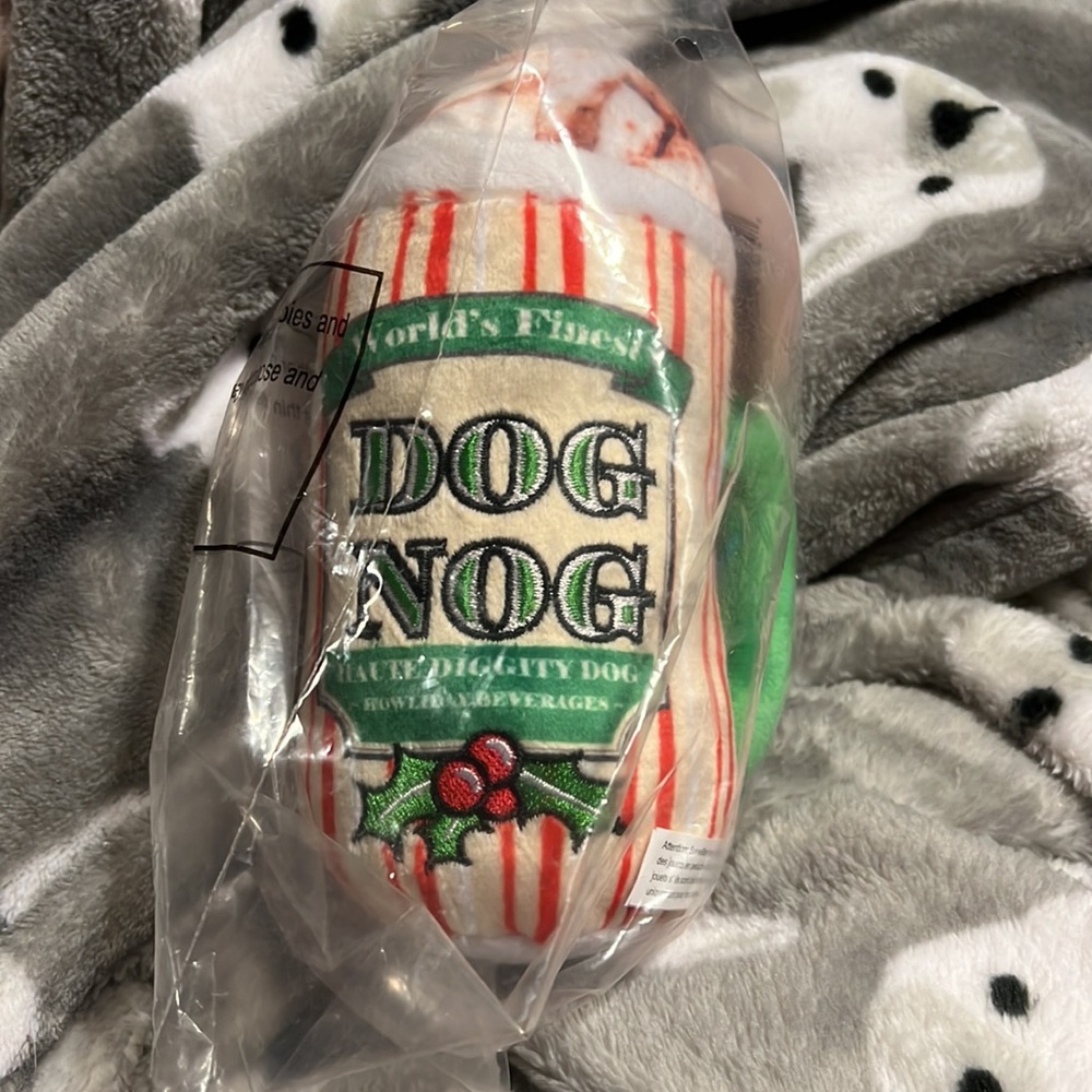 NWT HAUTE DIGGITY DOG Dog Nog Plush Toy